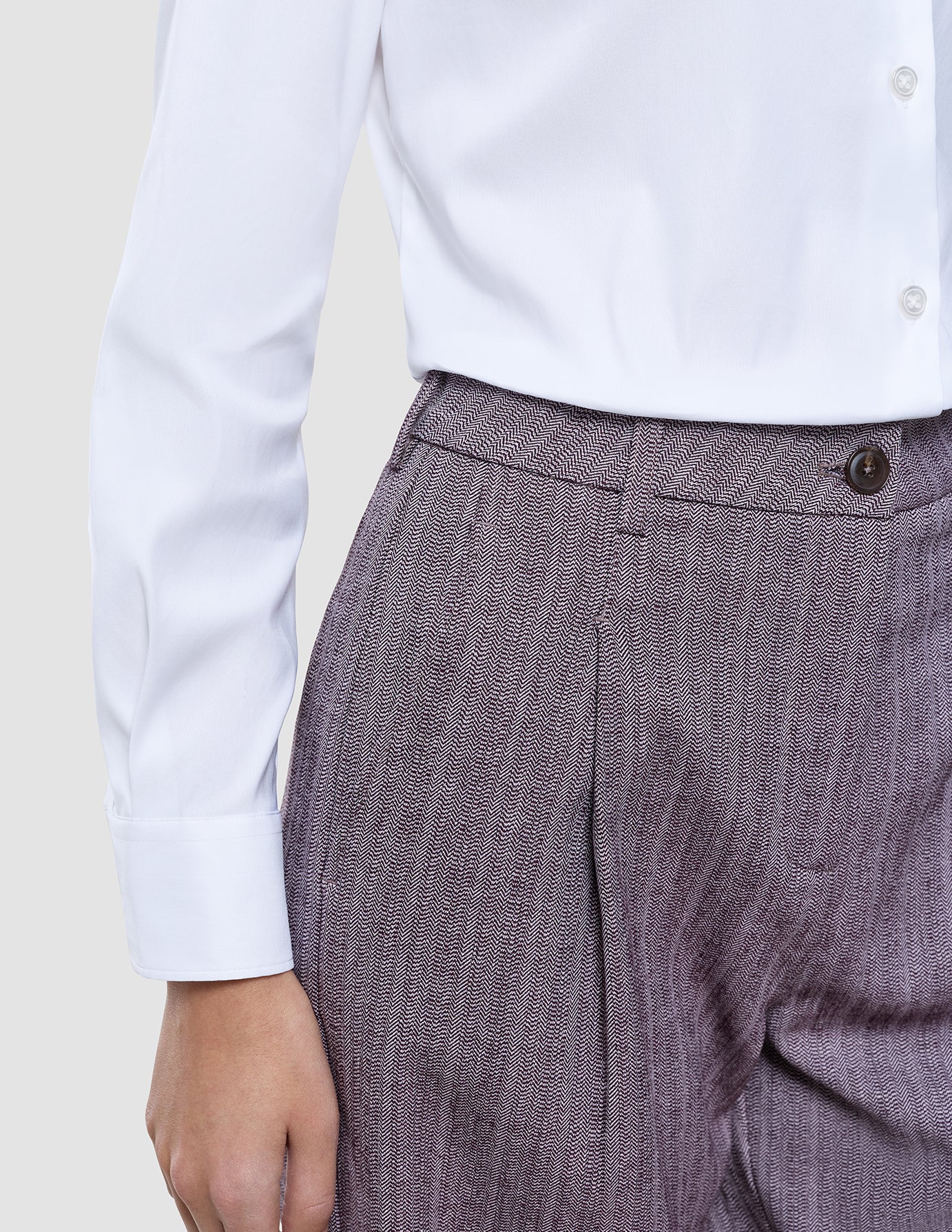 Women Serene Pants Wide Pink Winery Herringbone